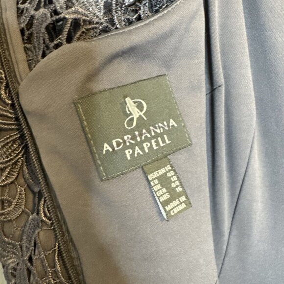 Adrianna Papell Dress 14 Blue Long Maxi Gown Formal Mother Bride Groom wedding - Picture 9 of 9